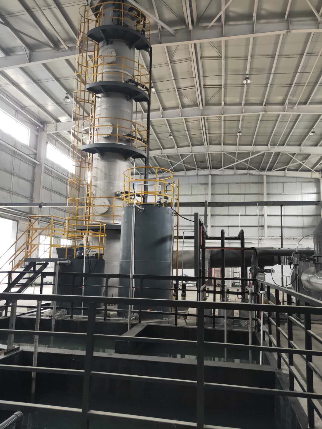 The installation of exhaust gas incineration and desulfurization system was successfully completed