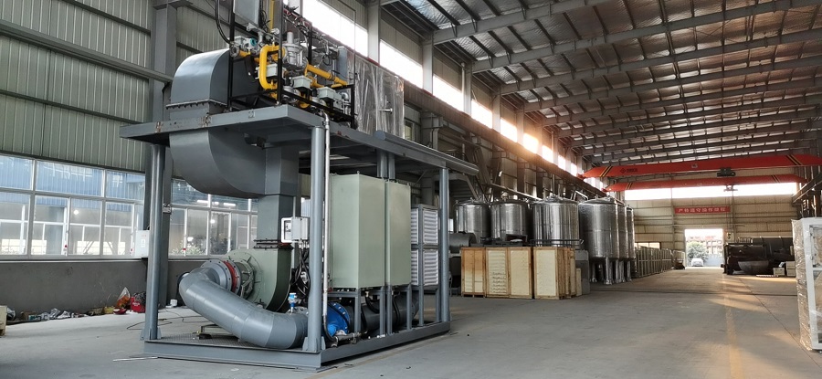 The commissioning of hot air furnace is completed