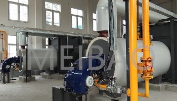The gas fired hot air furnace is delivered for operation