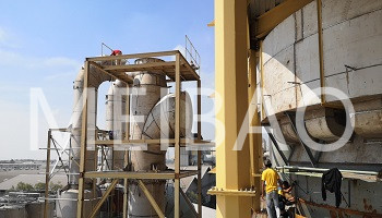 The construction projects of spray tower detergent powder production line is progressing smoothly