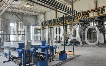 The installation of 50,000 tons of sodium silicate production line is completed