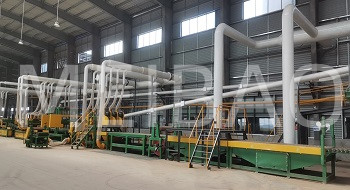 Energy saving heating system of rock wool production line is put into operation