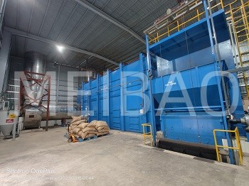 Biomass hot air furnace put into operation