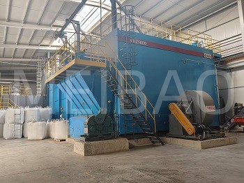 High clean biomass hot air furnace for detergent powder production put into operation