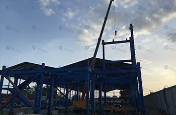 The washing powder production plant started construction