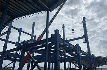 The washing powder production plant started construction The washing powder production plant started construction