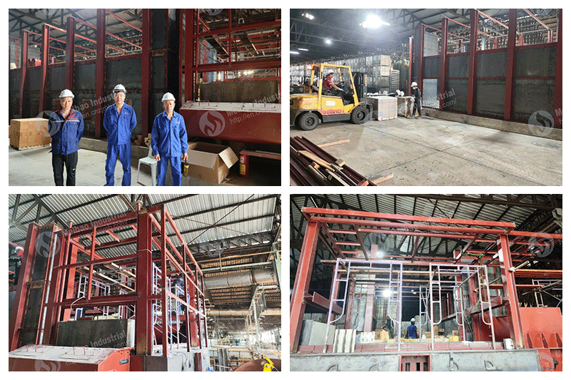 Installation of Biomass Hot Air Furnace for Rubber Drying Begins in Thailand