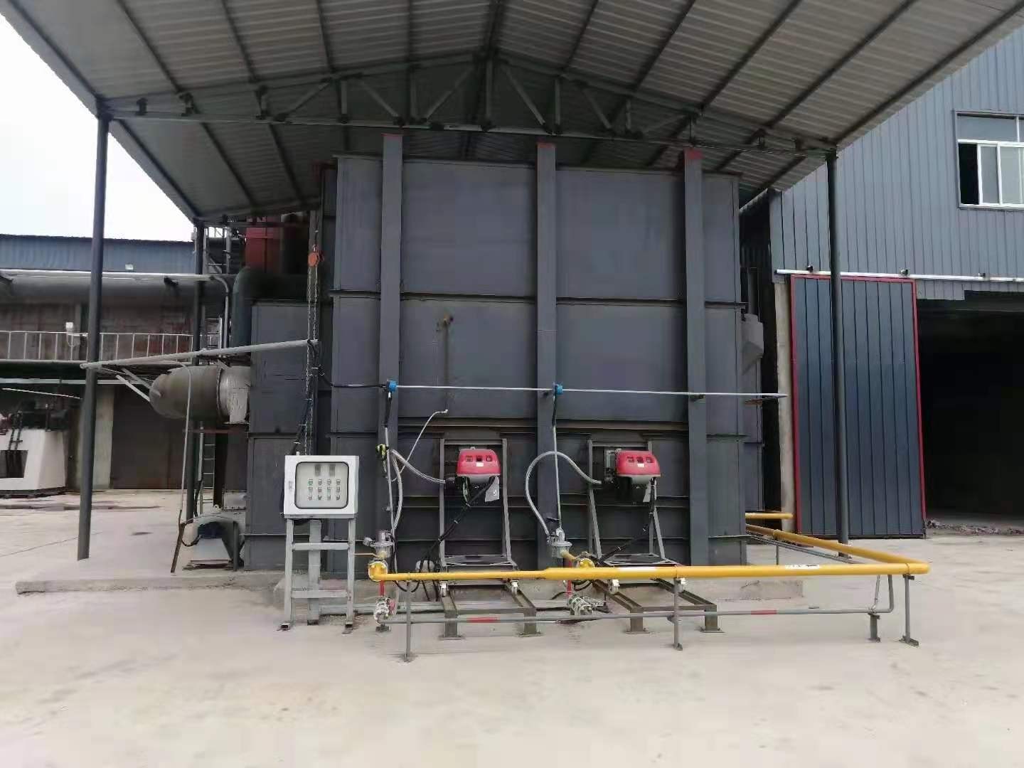 Waste gas incineration heating systems for rock wool production lines were put into operation